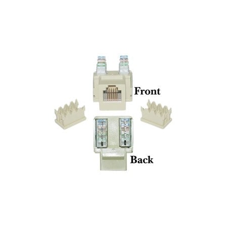 Cable Wholesale Keystone Insert, Beige, Phone/Data Jack, RJ11 / RJ12 Female to 110 Type Punch Down 320-120IV